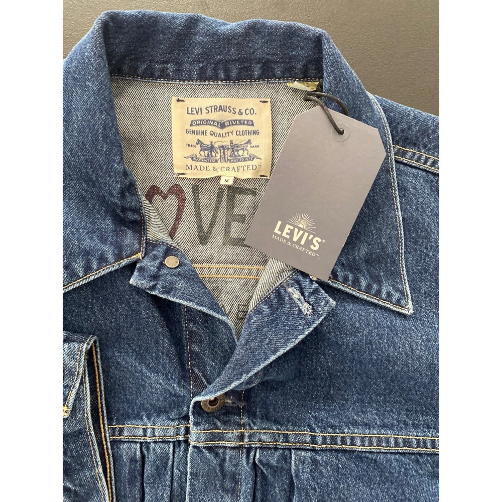 Levis Made & Crafted Denim Jacket Love Letter Type 11 Retro 80s E Oversized Sz S - Picture 4 of 7